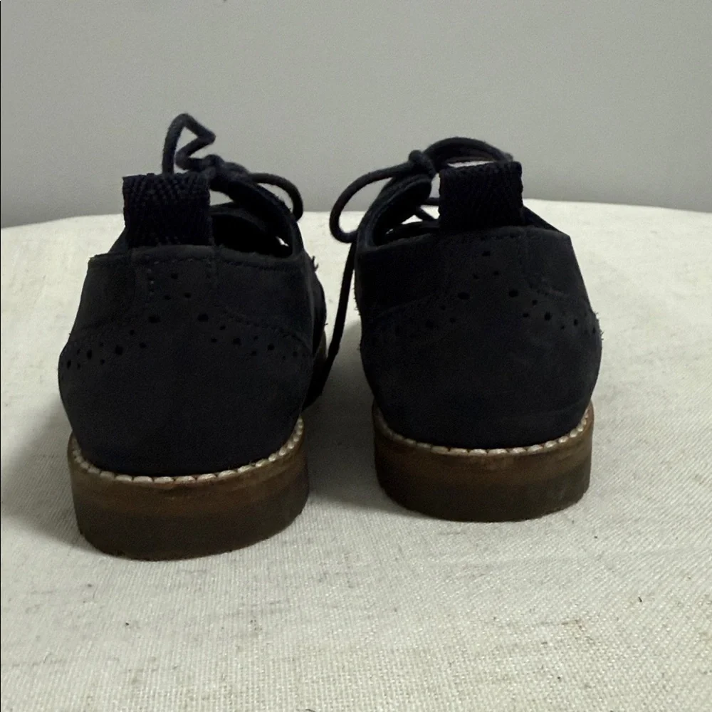 Zara Kids navy blue suede brogue Oxford shoes size 24